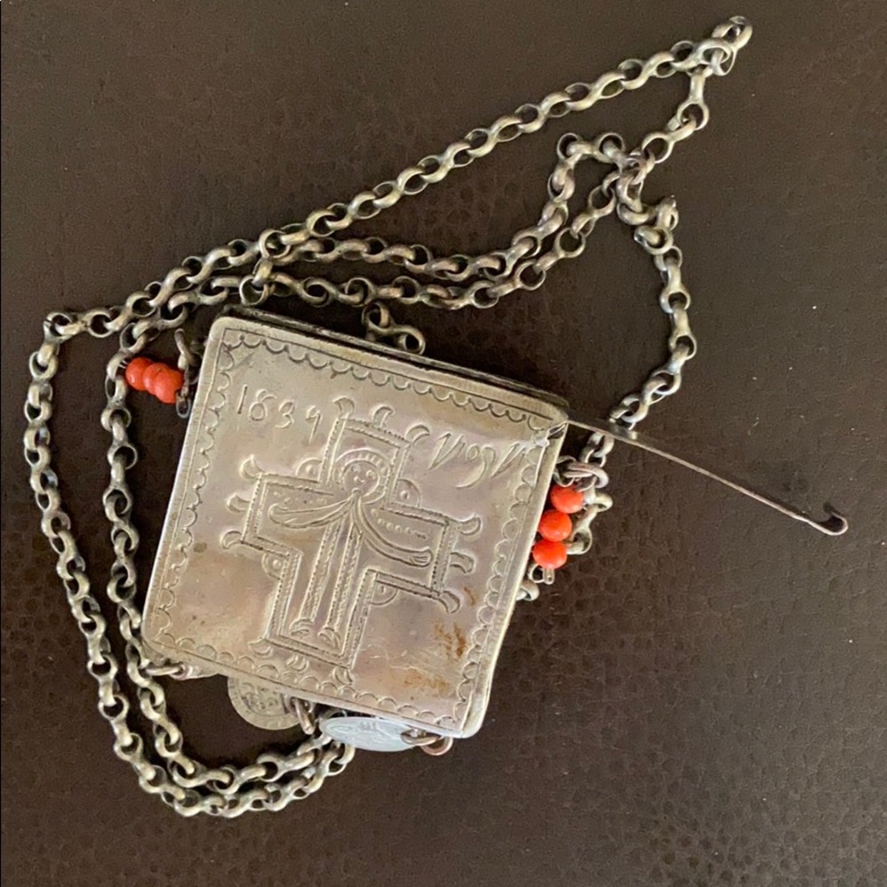 1839 stamped keepsake silver necklace religious - Picture 5 of 8